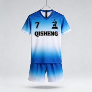 Direct Factory Blue Color Team Football Jersey Soccer T-shirt Sets Soccer Wear Uniform Maillot