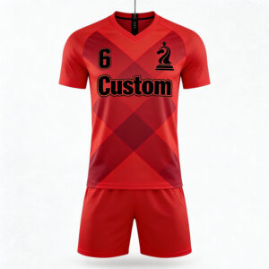 Football Uniforms Set Soccer Jersey Thailand Quality Team RED and Gray Color Blocking Soccer Shirts Maillot T-shirt