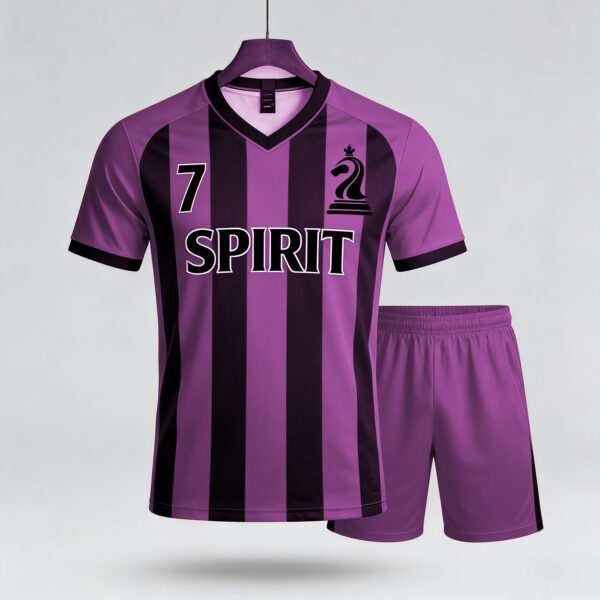 Direct Factory Purple Color Team Football Jersey Soccer T-shirt Sets Soccer Wear Uniform Maillot
