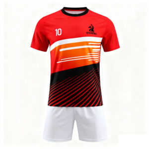 2025-2026 New Arrival Red-Brown Color-Block Casual Sports Tracksuit