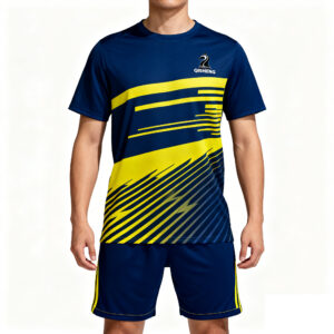 2025-2026 New Collection Blue and yellow color-blocked stripes Casual Sports Tracksuit Custom