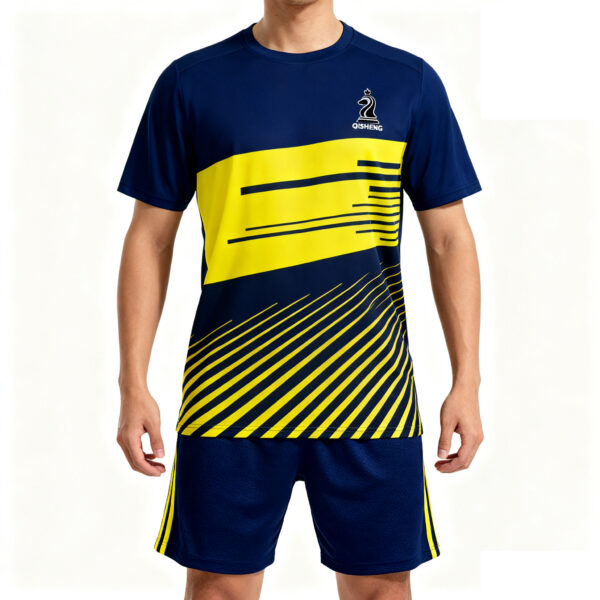 2025-2026 New Collection Blue and yellow color-blocking stripes Casual Sports Tracksuit Custom