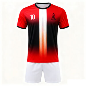 2025-2026 Collection Black and Red Color Blocking Casual Sports Tracksuit