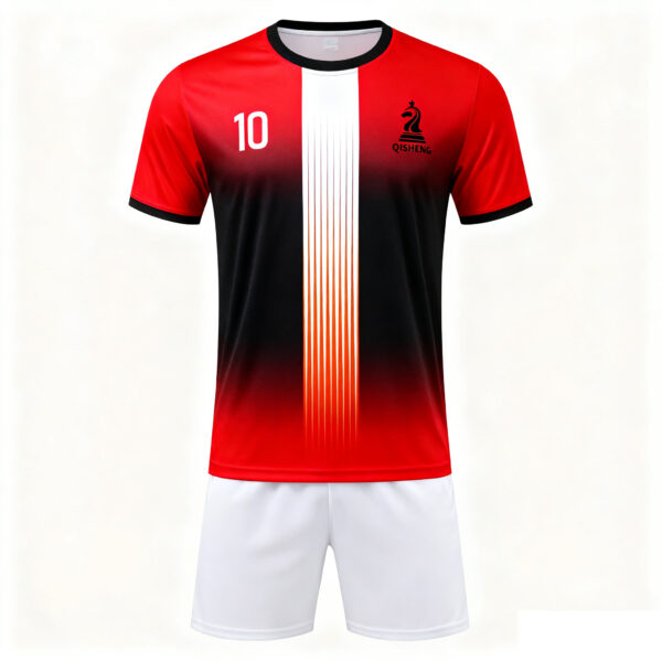 2025-2026 Collection Black and Red Color Blocking Casual Sports Tracksuit