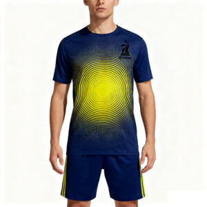 2025-2026 Nwe Collection Blue and yellow color-blocking Casual Sports Tracksuit